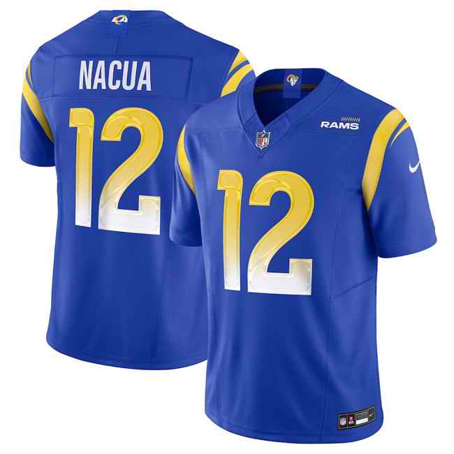 Women's Los Angeles Rams #12 Puka Nacua Blue 2024 F.U.S.E. Vapor Untouchable Stitched Jersey(Run Small)